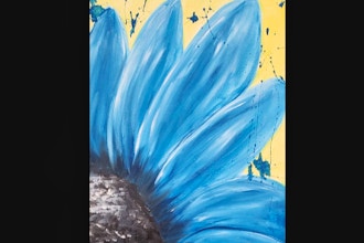 Blue Splatter Flower